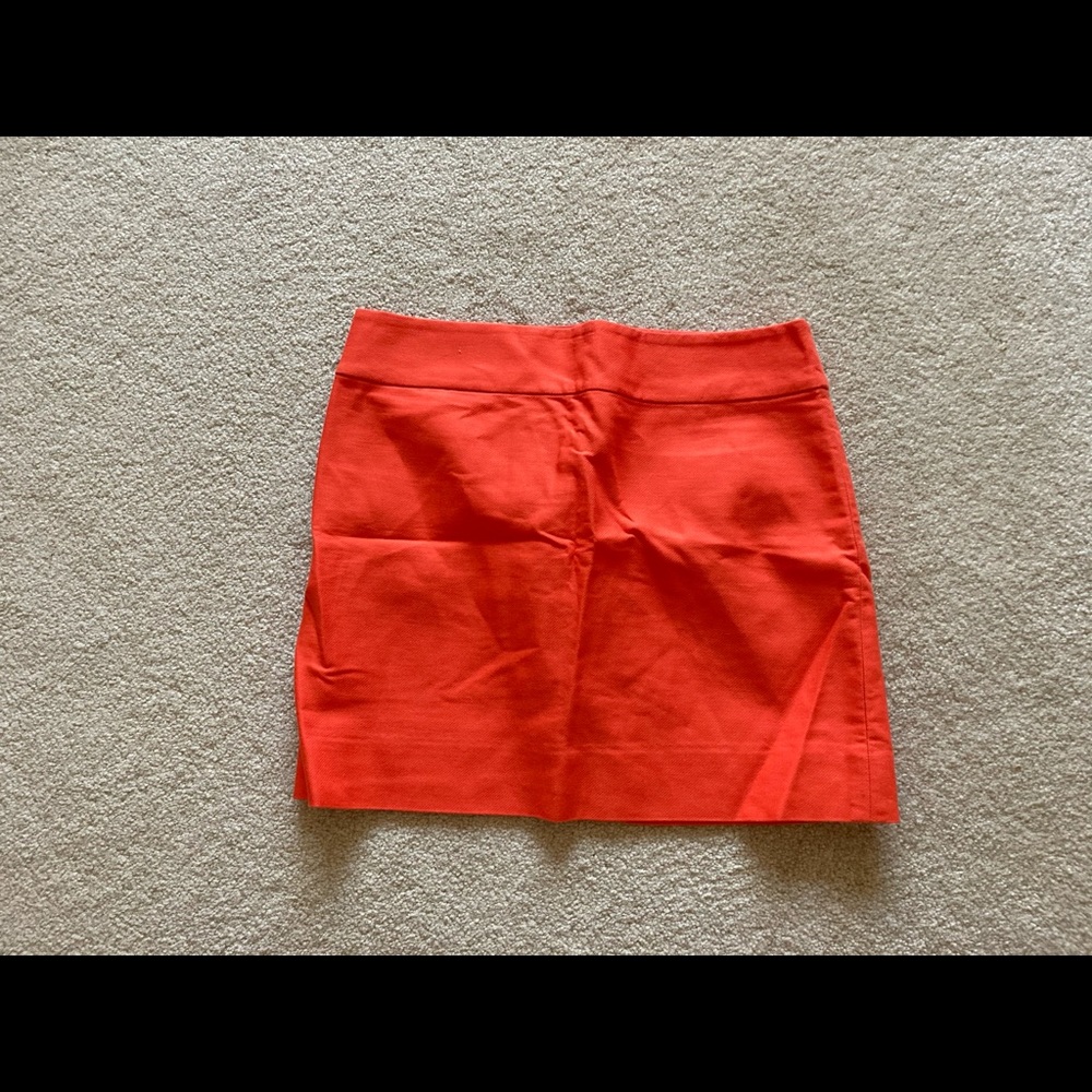 J.Crew Factory Orange Mini Pencil Skirt Size 4
